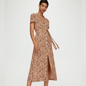 Aritzia Wilfred Shirt Dress Leopard Print